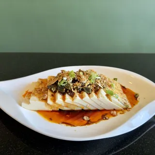Tofu with Century Egg Salad