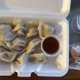 Take-out small (12 is small?) order of shrimp dumplings