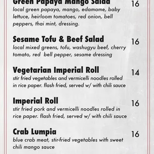 Menu (1 of 4) as of 5/6/2024