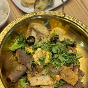 Szechuan peppercorn dry pot with veggies and extra beef