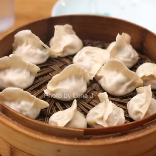 Steamed Pork and Leek Dumplings 猪肉韭菜 ($15.99 for 12 pieces) - good! Really juicy. Dumpling skin is pretty thin.