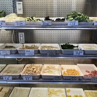 Fresh ingredients for the hot pot