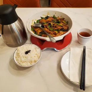 Twice cooked pork, good