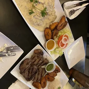 Above: Mushroom Chicken ($17), Below: Picanha ($25)