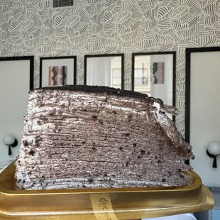 Oreo Mille-Crepes Cake Slices