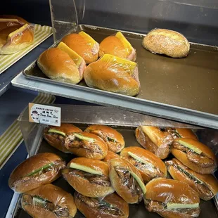 Ham &amp; Egg Bun (top) and Fried Pork Bun (bottom)