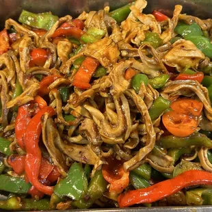 a bowl of stir fried vegetables