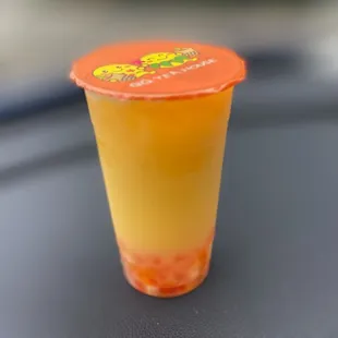 Mango Yogurt drink with Sakura Boba