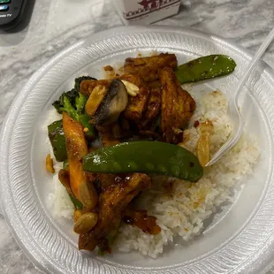 Vegetables &amp; tofu w/Kung Pao &amp; peanuts