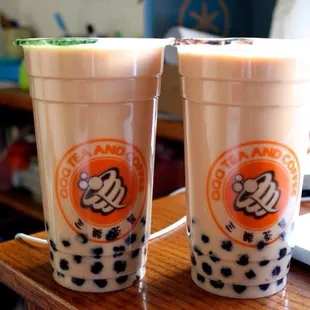 regular milk tea with pearls