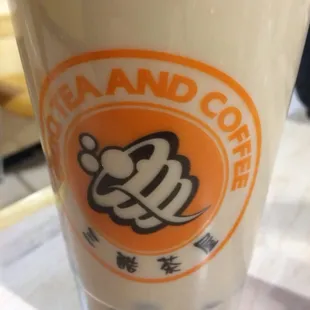 Milk tea with red bean
