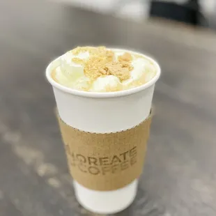 Sunshine in a latte! Aka the Good Vibrations latte.