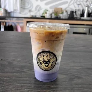 Purple Pearl (Expresso over Taro Latte) $5.75