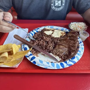 Carne asada with gallo pinto