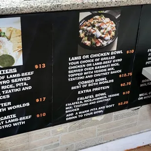 Menu as of 19MAR21