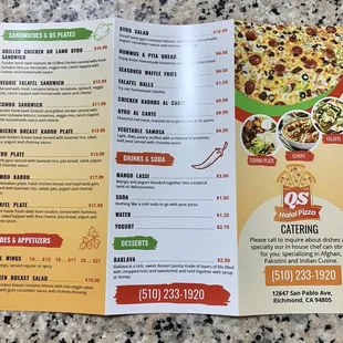 Menu as of 19MAR21