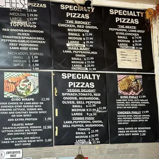 menus