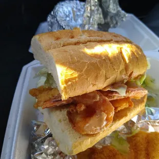 Please don't come here asking for a po boy I brought my own bread to pair with their delicious shrimp