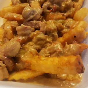 a tray of french fries