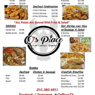 One page of their menu.