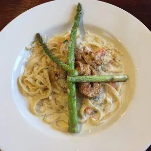 Napa Alfredo with Cajun shrinp
