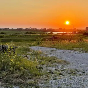 Gorgeous sunset from the larking lot