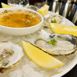 Raw oysters