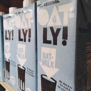a carton of oat milk
