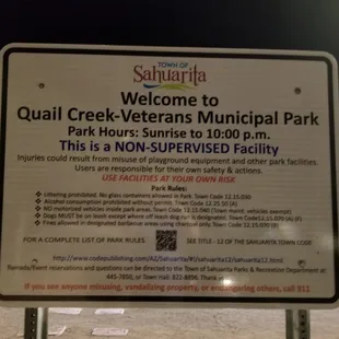 . Regarding the park