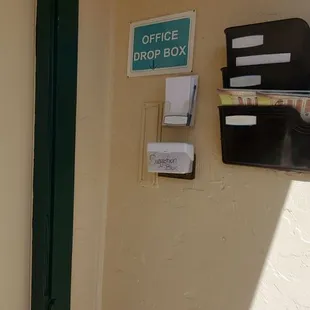 Payment dropbox &amp; after hours reservation postings.