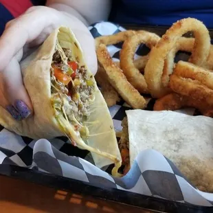 Teriyaki cheese steak wrap