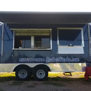 This is our food trailer and we are excited to serve you hot and fresh cheesesteaks.