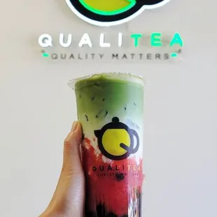 Matcha Blossom with Boba