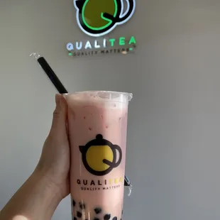 My drink - Rose Milk Tea.