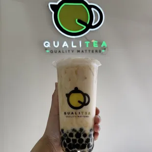 Jasmine Milk Tea with boba