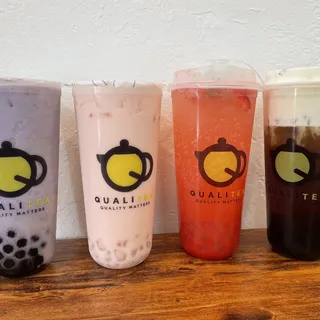 Rose Milk Tea (With Boba)