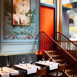 interior, sushi and sashimi