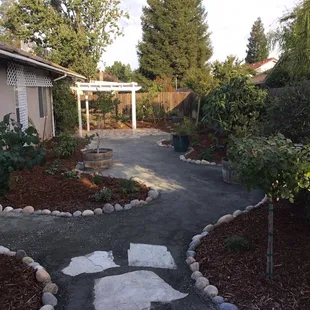 Completed work on backyard.