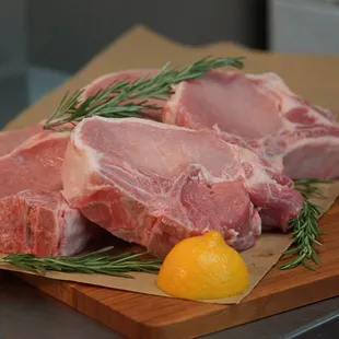 raw meat on a cutting board