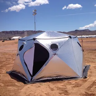 a tent in the desert