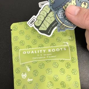 Mimosa flower and some stickers