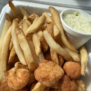 Shrimp and scallop dinner