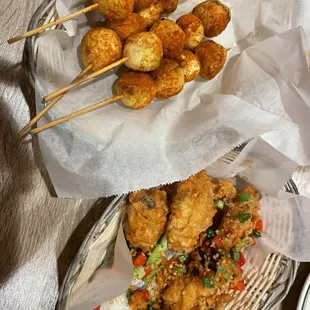 Curry Fish Ball &amp; Salt and Pepper Wings