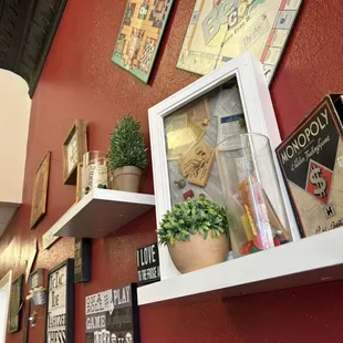 The wall decor at Quality Time.