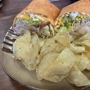 Buffalo chicken wrap .. yum!