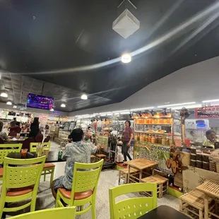 people in a grocery store