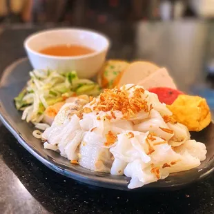 a plate of food on a table