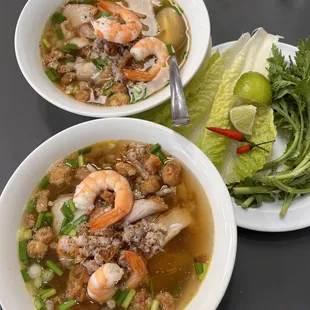 Small Hu tieu with broth