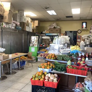 inside very small place.  few seats