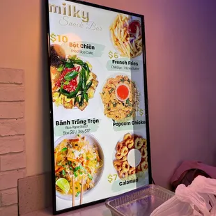 Food menu